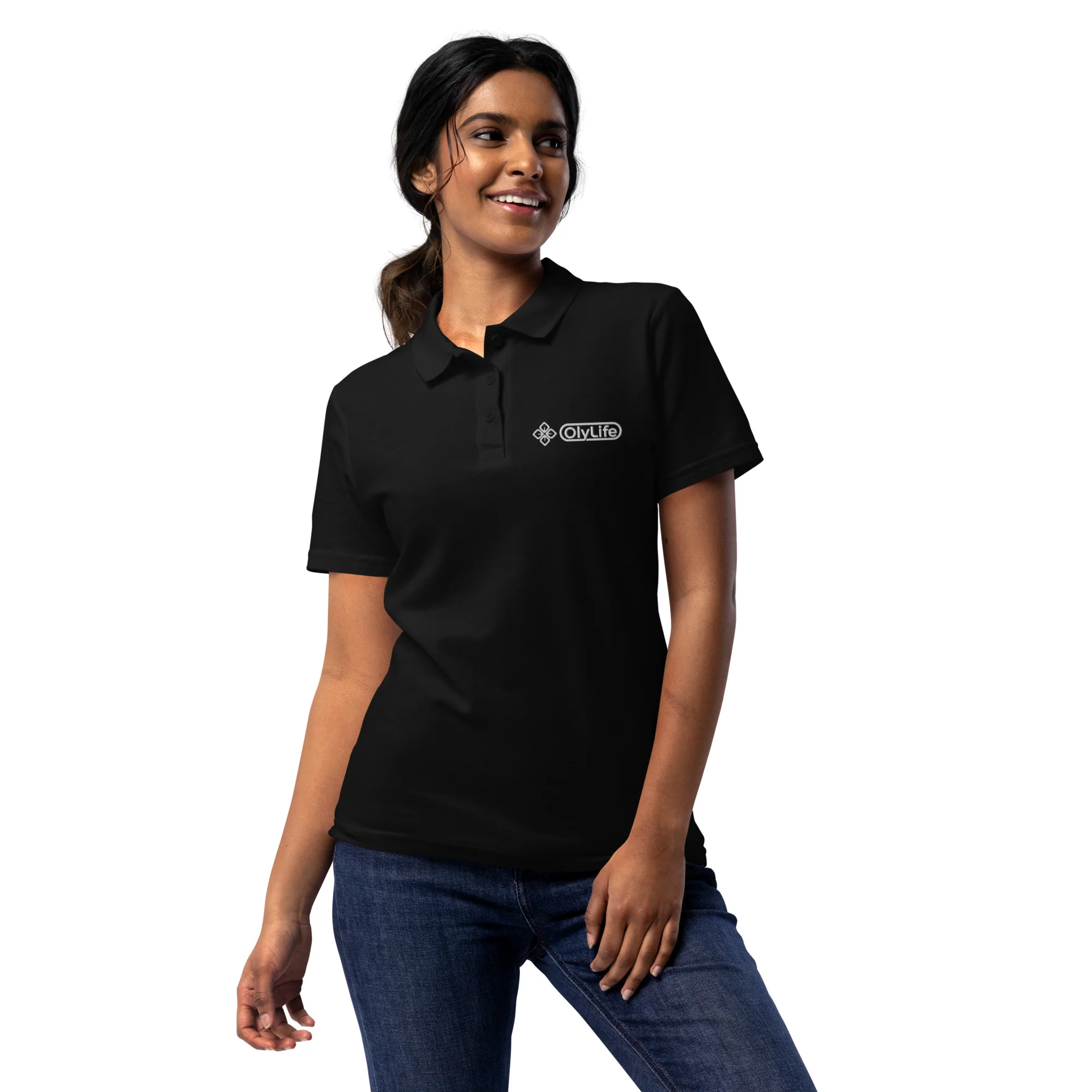 OlyLife Women’s Pique polo shirt - Image 4
