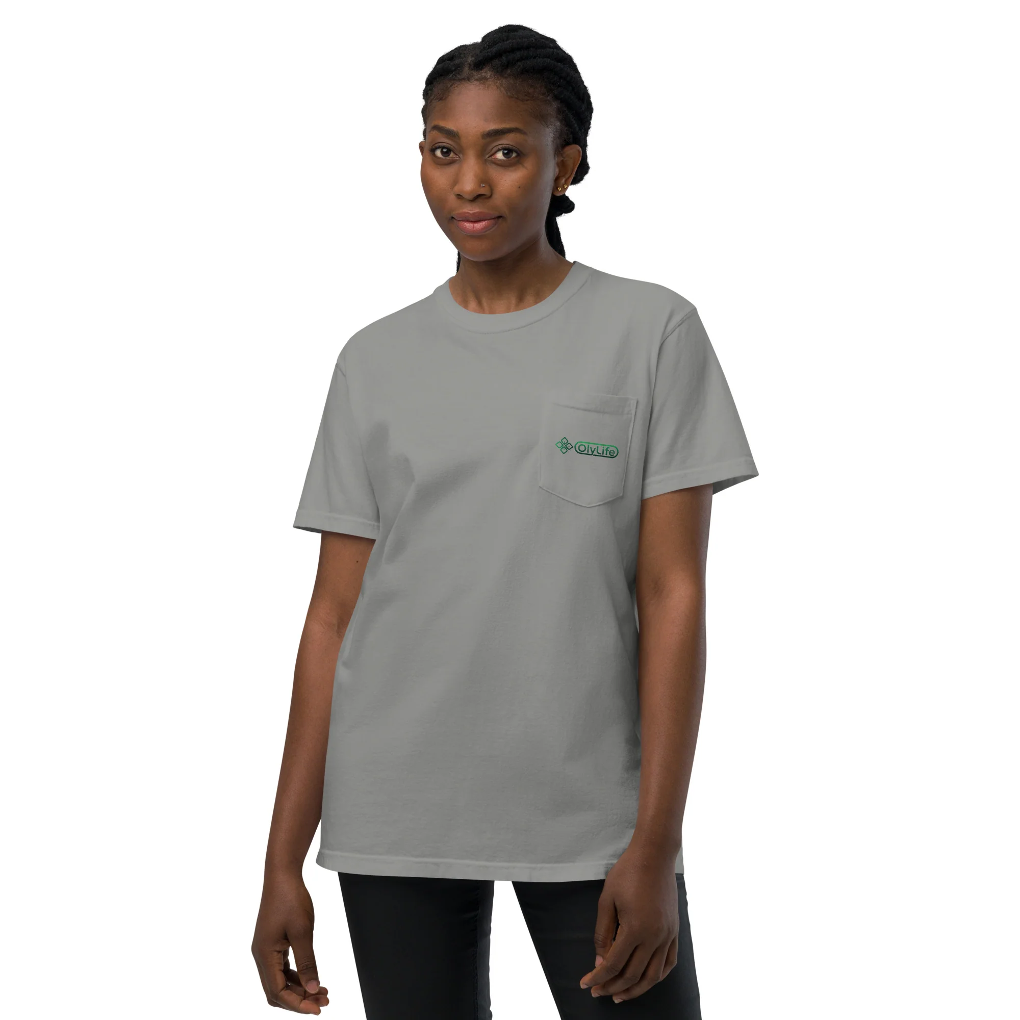 OlyLife Unisex garment-dyed pocket t-shirt - Image 8